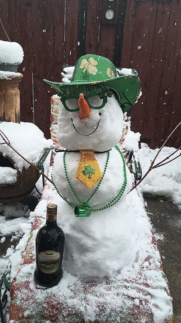 St. Paddy's Day snowman Colorado